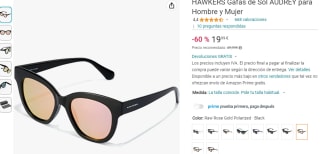 Marca Hawkers Gafas de Sol AUDREY para Hombre y Mujer por 19,99€