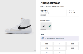 Zapatillas Nike Blazer Mid 77 niños por 33€