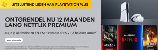 Gratis 12 maanden Netflix bij aankoop van een PS5 of PS VR-2 headset met een PS Plus lidmaatschap