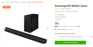Samsung HW-Q800C - Soundbar - Inclusief subwoofer voor €397 bij Expert