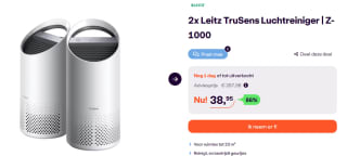 2 stuks Leitz TruSens Z-1000 Luchtreinigers voor €38,95 bij Ibood