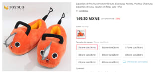 Pantublas de Pochita a $149 en AliExpress