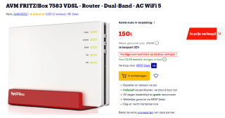 AVM FRITZ!Box 7583 VDSL router voor €150 bij Bol