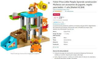 Fisher-Price Little People Aprende construcción Muñecos con accesorios de juguete por 23,98€