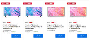 Ofertazas en TV Samsung + 15% cupón regalo Carrefour.