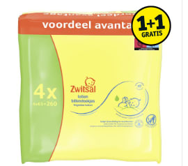 1+1 gratis op alle A-merk babydoekjes bij Kruidvat