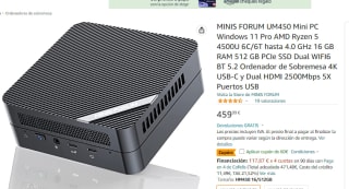 Pc de sobremesa Minis Forum UM450 por 400€