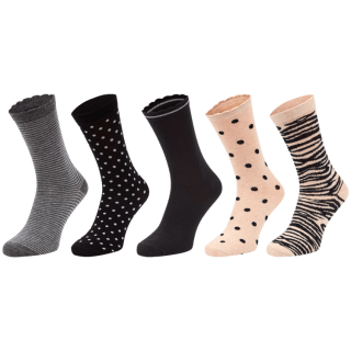 5 paar sokken in verschillende printjes voor €2,99 bij de Action