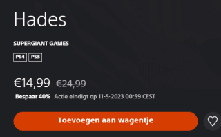 Hades - PS4 / PS5 voor €14,99 in de Playstation Store