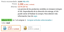 2 Bálsamos labial Liposan Hydro Care FPS 15 4,8g cacao por 3,19€