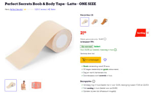 Perfect Secrets 5 meter Boob & Body Tape Latte voor €2,99 bij Bol