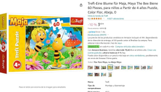 Puzzle infantil de la mítica Abeja maya consta de 300 piezas, marca Trefel por 3,30€