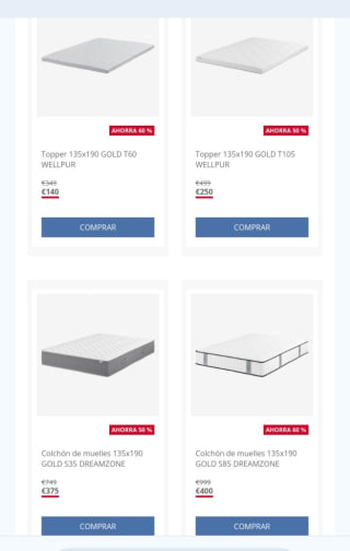 Hasta -60% en descanso en Jysk.