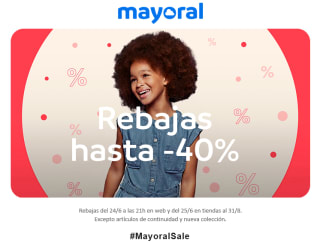 Hasta 40% dto en Mayoral, página oficial