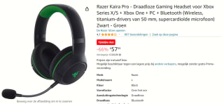 Razer Kaira Pro for Xbox koptelefoon voor €57,99 bij Amazon
