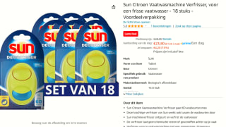 Sun Citroen Vaatwasmachine Verfrisser Voordeelverpakking van18 stuks voor €23,80 bij Amazon
