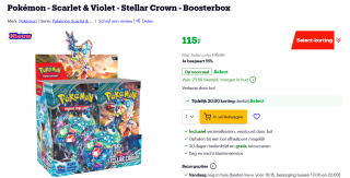 Pokemon Stellar Crown Booster Pack voor €115 bij Bol