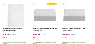 1+1 gratis op beddengoed en nachtkastjes