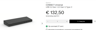 Belkin USB-C Display Link Dock voor €132,50 bij Dustin Home
