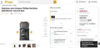 Expresso avec broyeur Philips Baristina BAR300/60 122,8 W à 299,99€