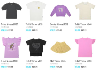 Kinderkleding Partytime sale met 50% korting op alles van Vinrose