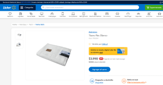 Toalla de baño Mainstays Rec Blanca por $3.990