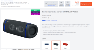 Bocina Sony SRS XB33 a $2,379 con cupón