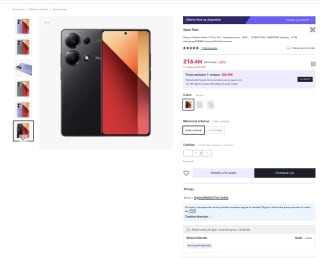 Xiaomi Redmi Note 13 Pro 8GB 256GB por 216,48€