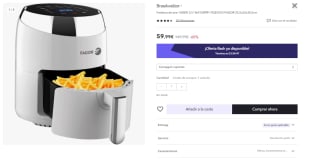 Freidora de aire de 3,5L Fagor NATURFRY FGE501D por 44.99€