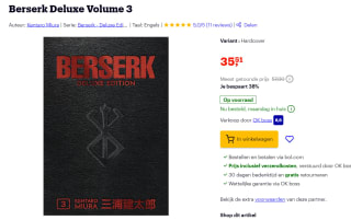 Berserk Deluxe deel 3 voor €35,51 bij Bol.com