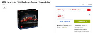 LEGO Harry Potter 76405 Zweinstein Express voor €335,20 bij Dreamland.be