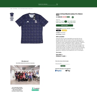 2023-24 Real Madrid adidas Pre-Match Shirt por solo 26,99€