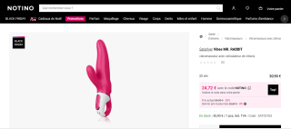 vibromasseur avec stimulateur de clitoris Mr RABBIT Satisfyer à 24,72€