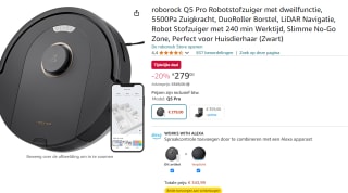 Xiaomi Roborock Q5 Pro Robotstofzuiger met dweilfunctie voor €279 bij Amazon
