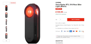 Grab a Garmin Varia Cycling Rear Light for just £109.99