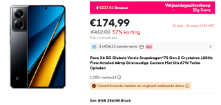 Xiaomi Poco X6 5G 12GB RAM 256GB Black voor €174,99 bij Aliexpress