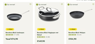 Greenpan Barcelona pannen 1 + 1 gratis bij Greenpan