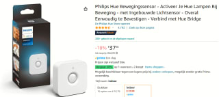 2 Stuks Philips Hue Bewegingssensor voor €55 bij Amazon