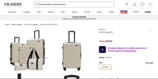 Elevate 5-Piece Hard Luggage Set – £40