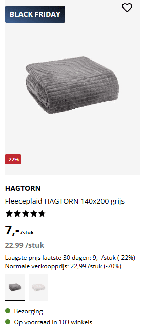 Tot 71% korting op Black Friday aanbiedingen bij Jysk