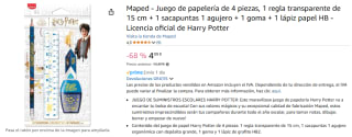 Maped Harry Potter Juego de papelería de 4 piezas por 4,09€