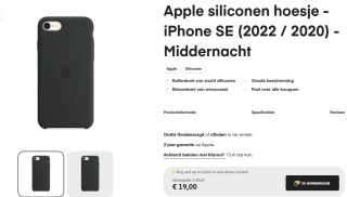 Apple siliconen hoesje - iPhone SE (2022 / 2020) - Middernacht voor €19 bij Amaac