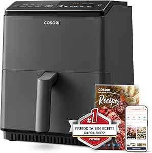 COSORI Freidora de Aire Wifi 6,4 L, Air Fryer con Doble Resistencia, 60+ Recetas de App por 99,99€