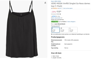 Vero Moda topje voor €11,99 bij Amazon