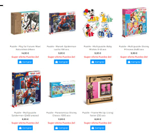 2x1 en puzzles de hasta 2000 piezas marca Clementoni en Gascó