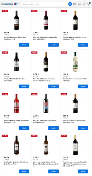 -5€ de Descuento directo por compra de 20€ desde Carrefour.