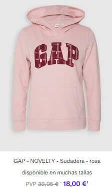 GAP - Sudaderas hasta 18€