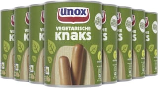 Unox Knakworst Vegetarische Knaks - 12 x 400 g - voordeelverpakking voor 13,65 bij Bol.com