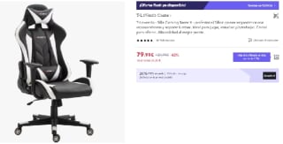 Silla Gaming Racing Gamer Racer X Profesional por 64.99€