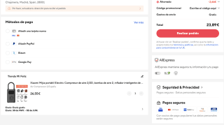 Xiaomi Mijia portátil Electric Compresor de aire 2 por solo 23,89€